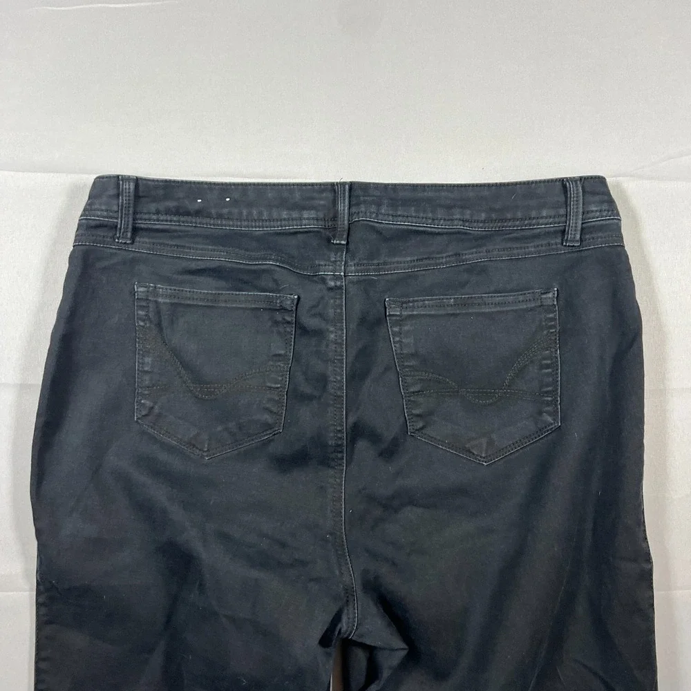 DB Established 1962 Jeans Women 16 Black Denim Cotton Stretch High Rise Straight